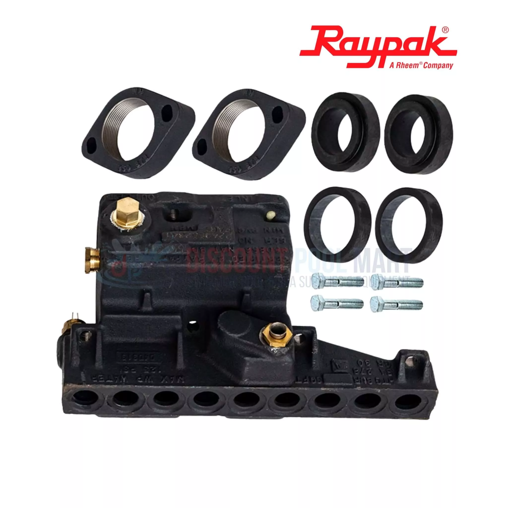 006730f-raypak-asme-ci-heater-inlet-outlet-header 006730F | Raypak ASME CI Heater Inlet & Outlet Header