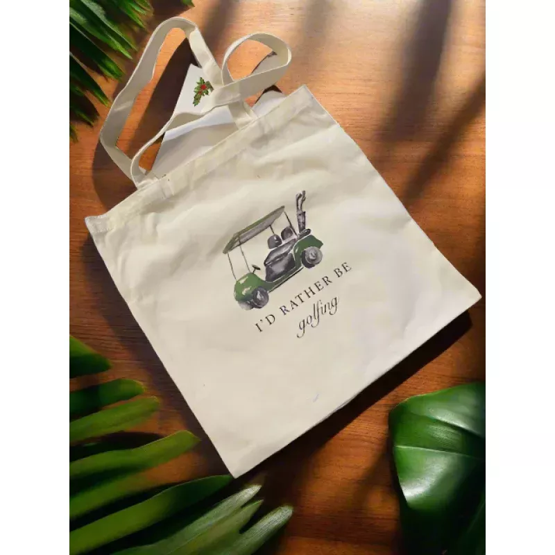 “I’d Rather Be Golfing” Canvas Tote Bag